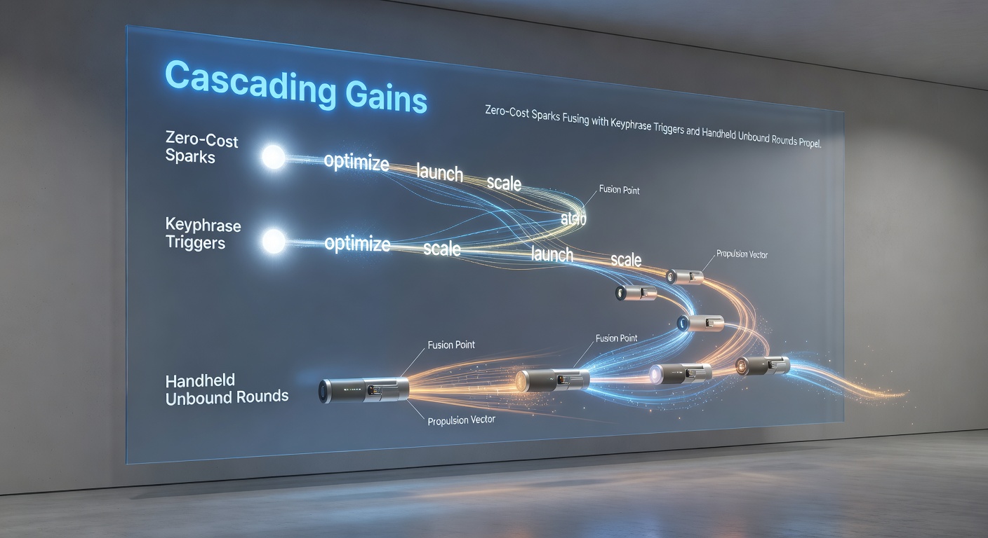 Close-up of a mobile interface showing unbound rounds cascading from keyphrase activation in a poker bluff room