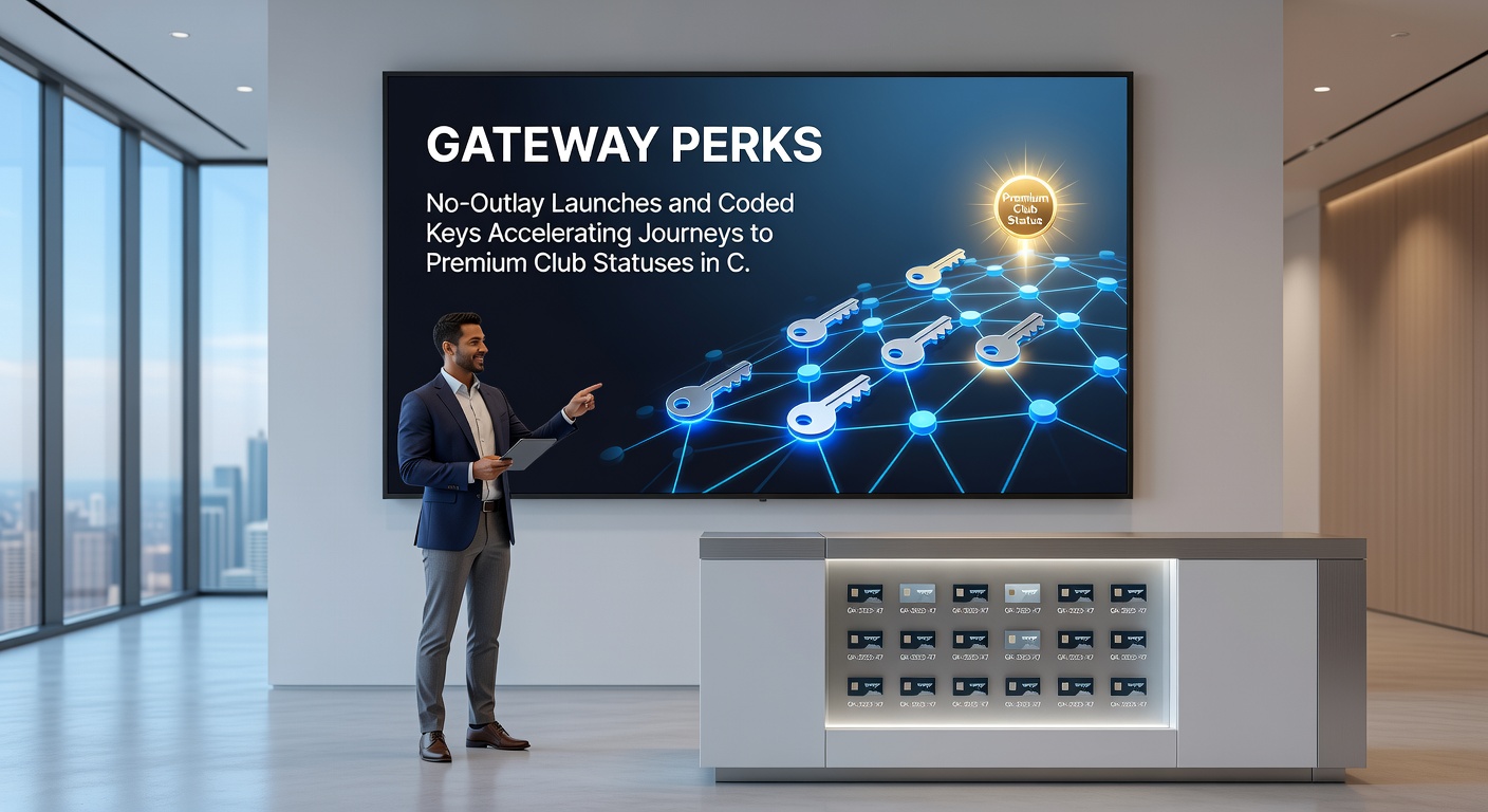 Dynamic graphic of coded keys unlocking premium status doors across casino slots, poker tables, and sportsbook odds boards