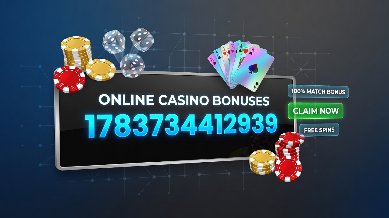 Overview of various online casino bonus types displayed on a digital interface showing welcome offers and loyalty rewards