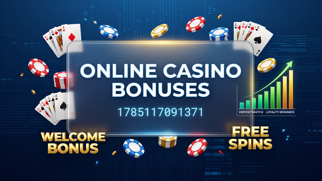 Overview of various online casino bonus offers displayed on a digital interface
