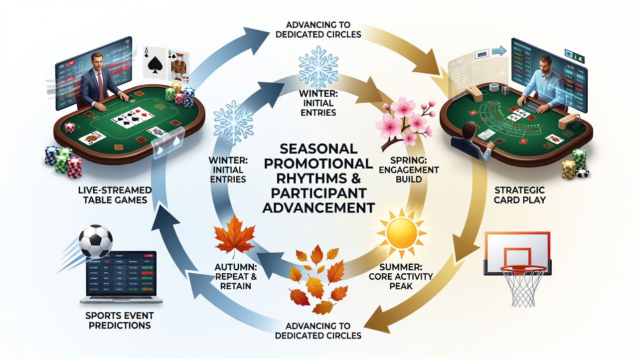 Seasonal promotional patterns in live dealer tables, poker rooms, and sports betting platforms during summer and fall cycles