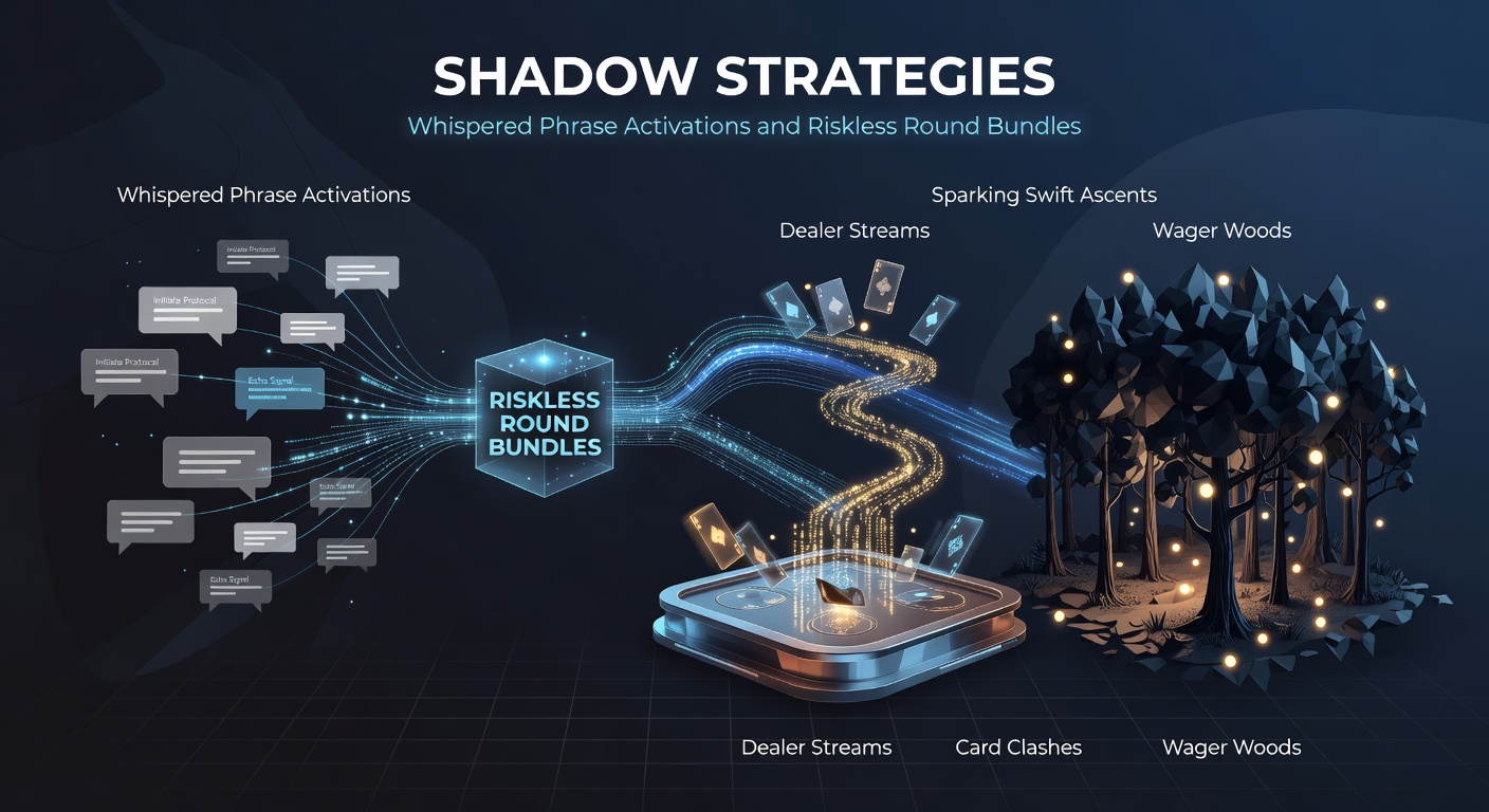 Illustration of shadowy figures exchanging whispered phrases amid glowing casino tables, poker hands, and betting slips, symbolizing covert bonus activations in gaming environments