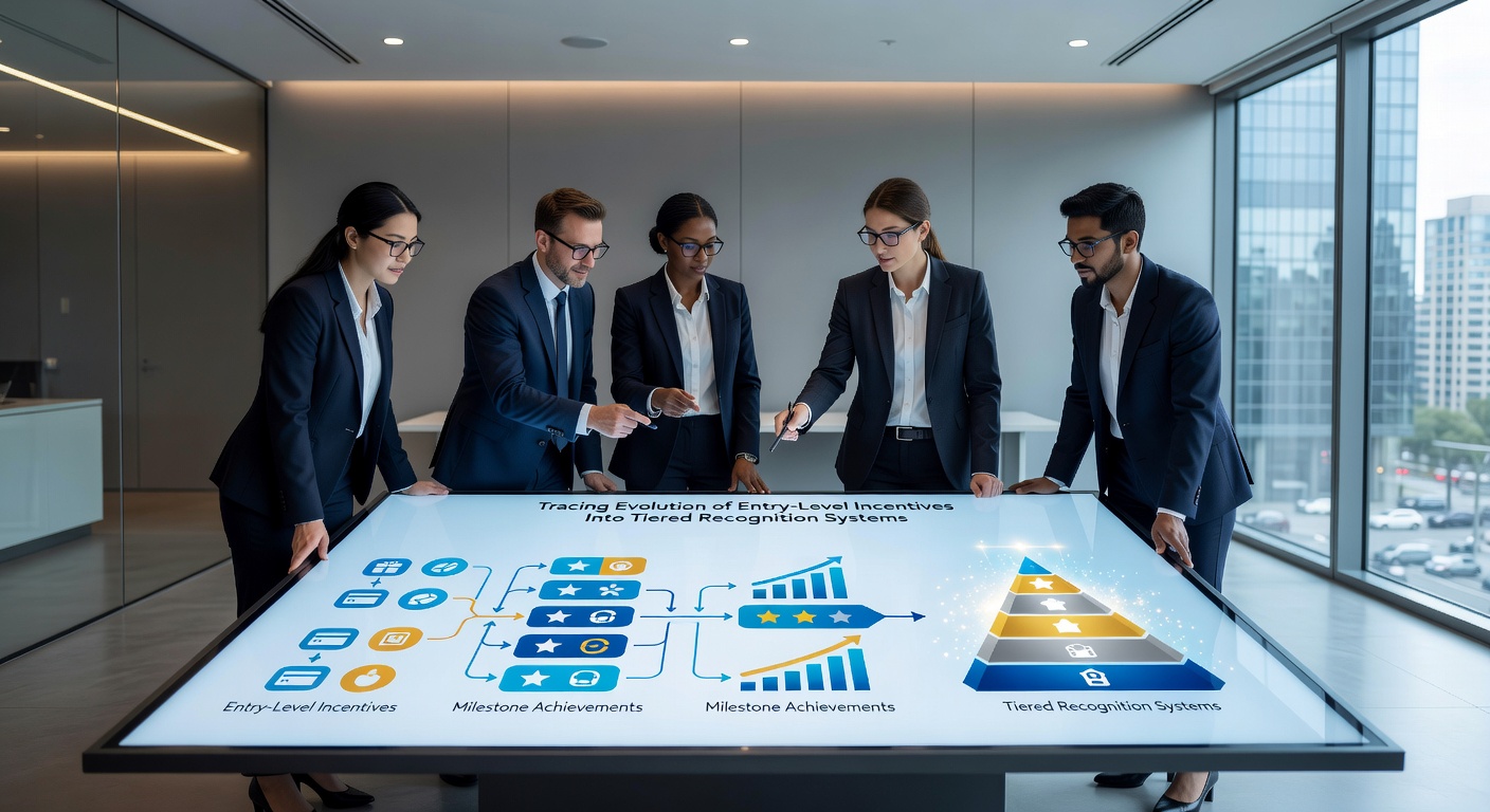 Modern tiered loyalty interfaces displayed across mobile and desktop gaming platforms