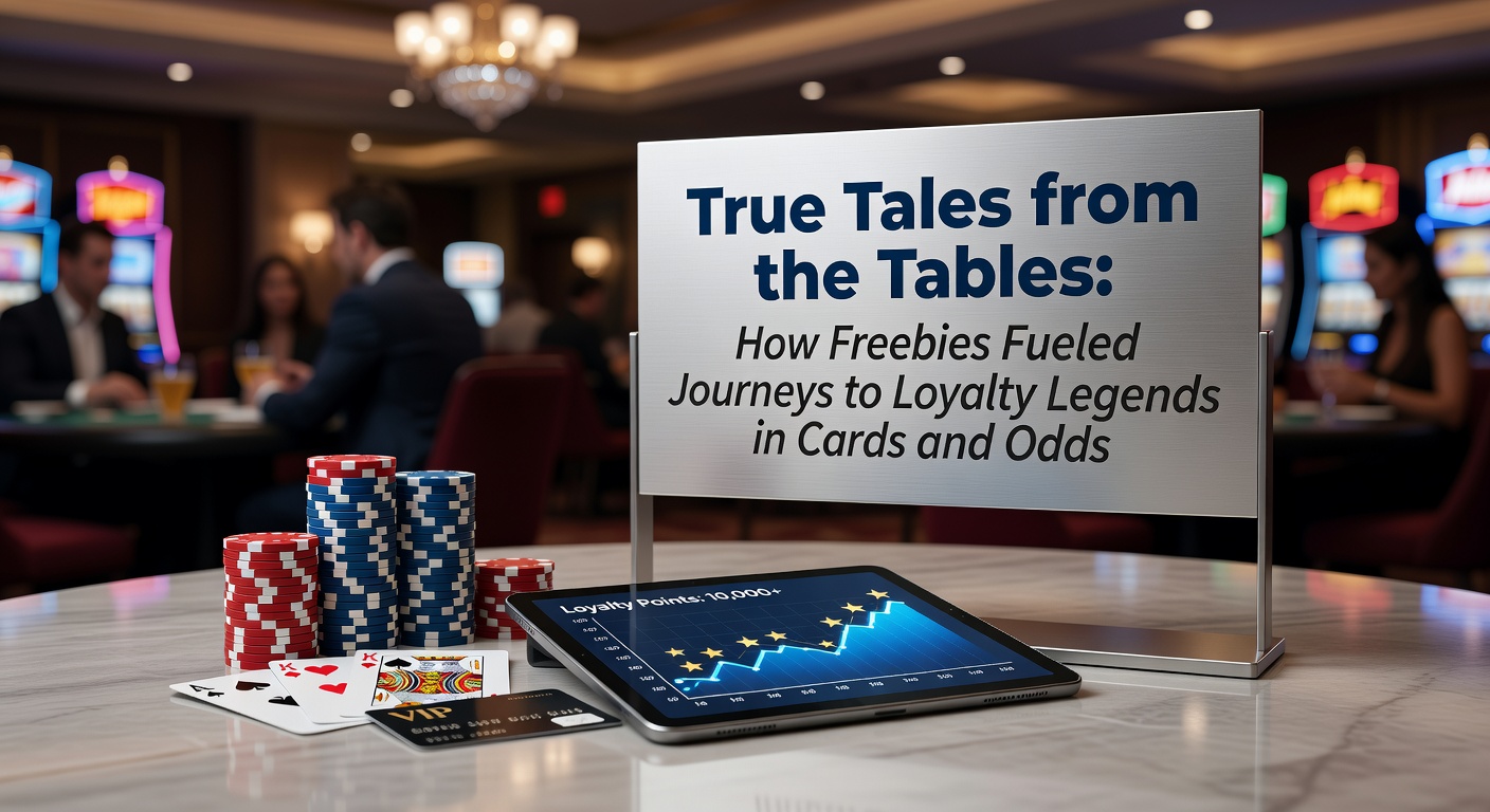 A lively poker table scene where players exchange chips and loyalty cards, symbolizing the start of epic journeys fueled by casino freebies