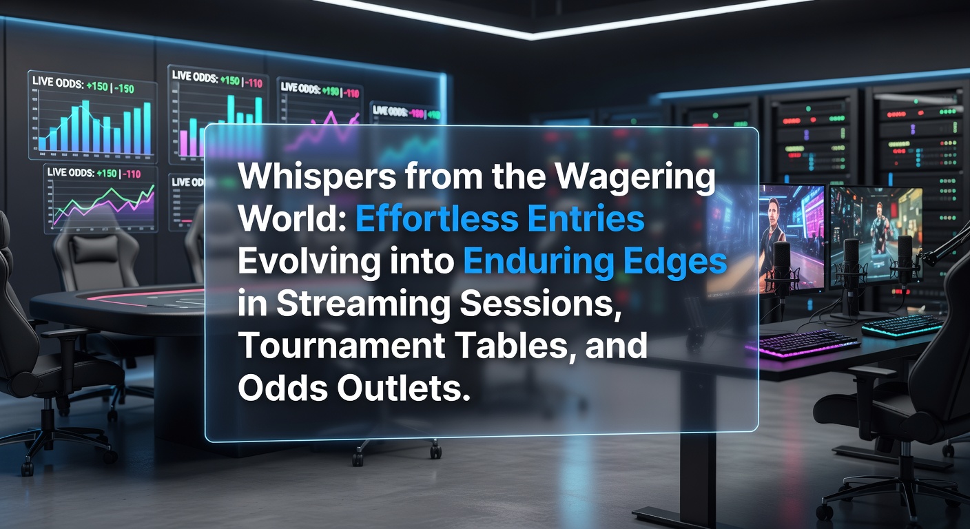 A dimly lit digital wagering arena where subtle entry points light up paths to lasting advantages in live streams, tournaments, and betting interfaces