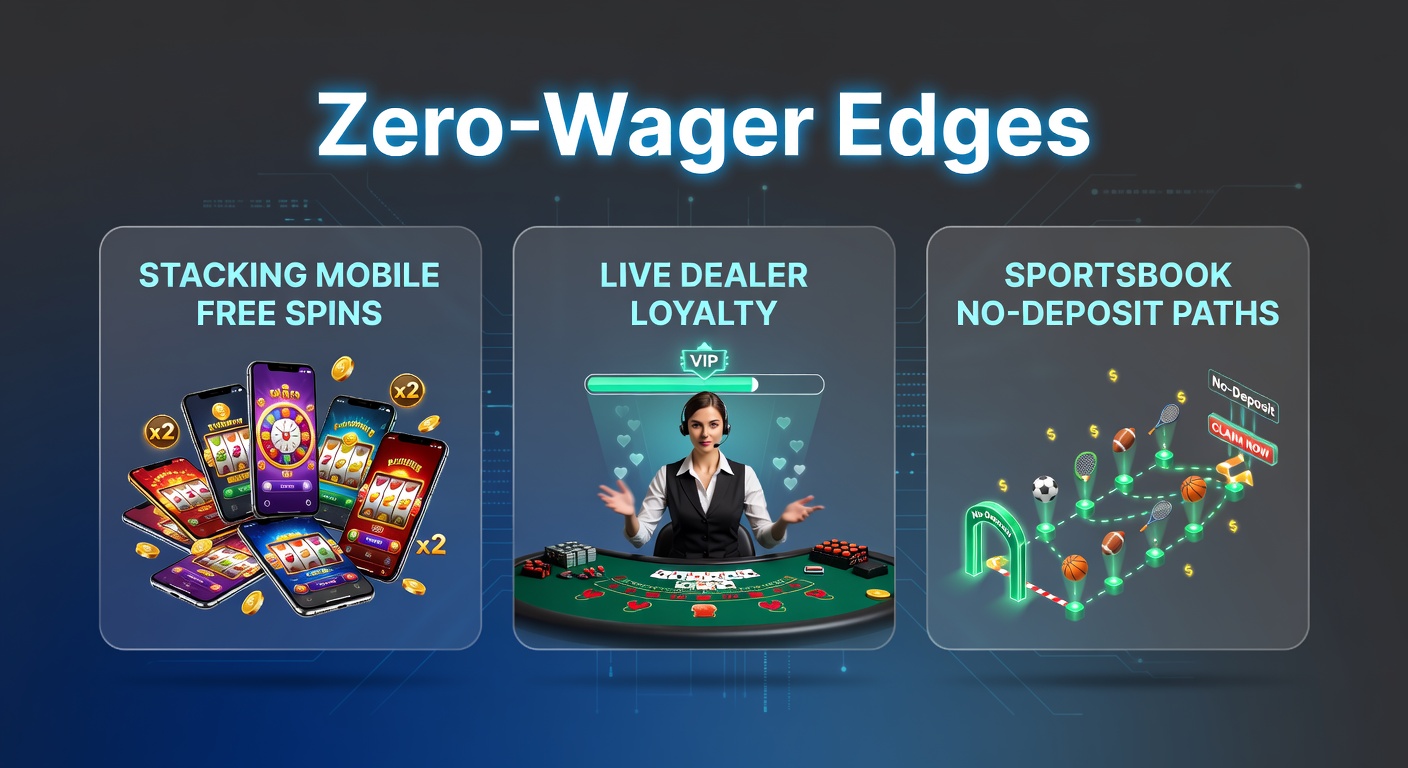 Smartphone displaying stacked casino bonuses including free spins, live dealer tables, and sportsbook offers on a vibrant mobile interface